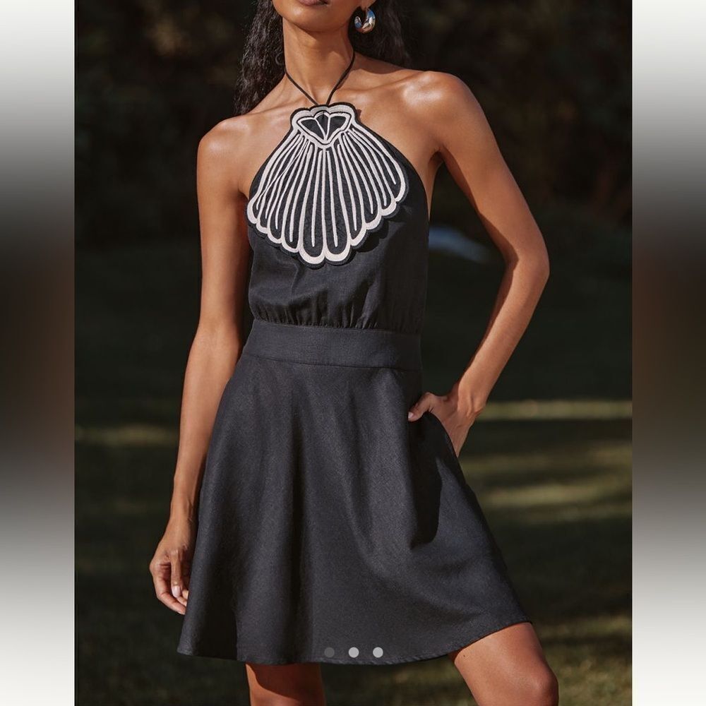 Farm Rio x Anthropologie Linen Blend Cover-up Dress